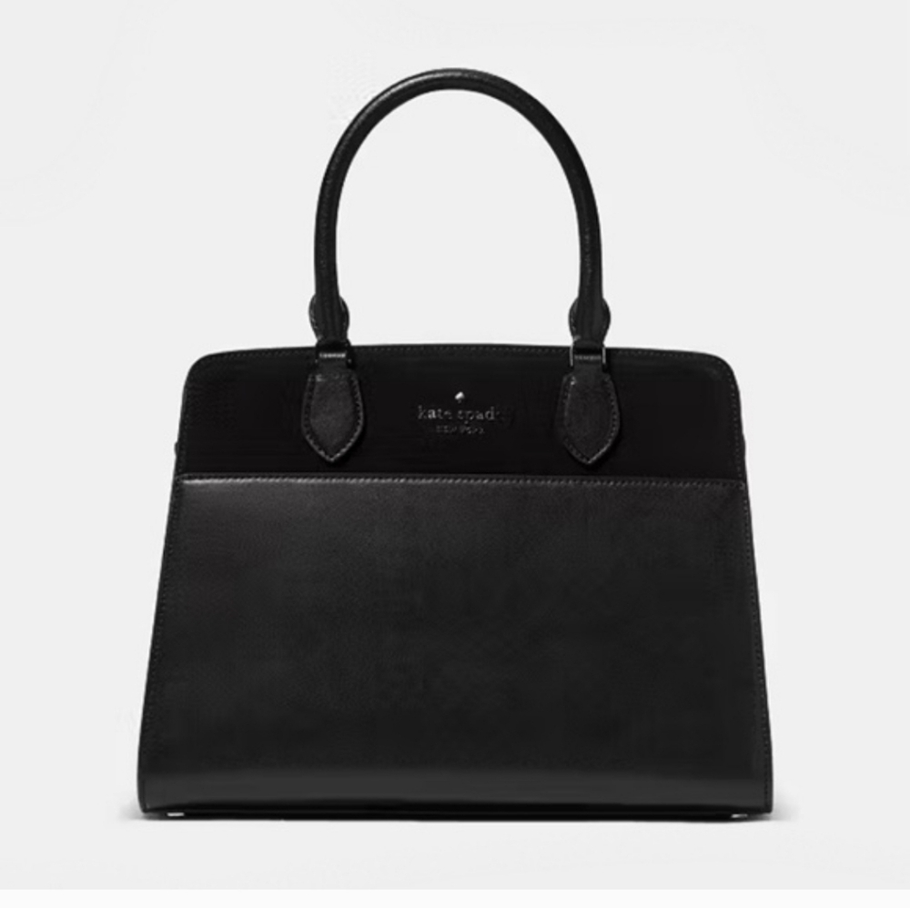 Kate Spade Madison Suede Medium Satchel, Black